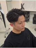 オールバックショート