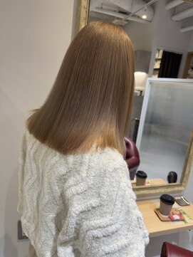 マルフェ 天王寺(marfe) ミルクティーベージュハイトーンケアブリーチ透明感カラー