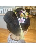 日本髪風お着物七五三ヘアセット