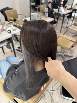 アジールヘア 所沢プロペ通り店(agir hair) インナーホワイトグレージュシルバーハイトーンケアブリーチ所沢