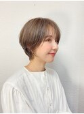 前髪長め大人小顔ショート30代40代50代　藤沢