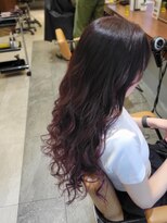 エイクス ヘア デザイン×美髪クリニック 千葉(AQs hair design)&nbsp;くびれヘア/アプリコットオレンジ/夏/髪質改善[千葉駅]