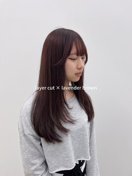ビーヒアナウ N゜03 金沢駅西店(BE HERE NOW) 【韓国ヘア/レイヤーカット/ラベンダーブラウン】