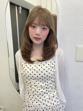 ボタン ハカタ(VOTAN hakata) 福岡美容室/レイヤーカット/ミルクティーベージュ