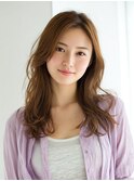 黒髪/クラゲヘアー/オリーブグレー/小顔/ココアベージュ