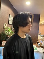 ヘアー カフナ 京急蒲田店(hair kahuna)&nbsp;センターパートウルフ×癖毛