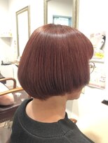 ヘアー グリーン(hair green)&nbsp;40代50代60代/前上がりボブ/マッシュボブ/赤髪マッシュボブ