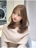 韓国ヘア/ブリーチなし/顔周りカット/レイヤーカット/