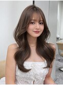 ロングレイヤー　レイヤースタイル　前髪カット　顔周りカット