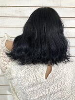 ビーヘアサロン(Beee hair salon)&nbsp;【渋谷エクステ・カラーBeee/安部 郁美】ネイビーブルー