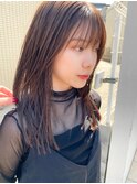［OCEANHair&Life水田成美］ぱっつん前髪ナチュラルアースカラー