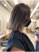 前下がりボブとエアータッチバレイヤージュ/クールボブ