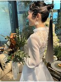 ポニーテールリングのヘアセット