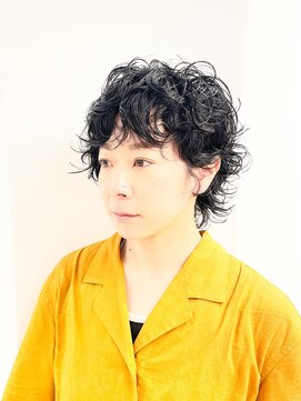モリオフロムロンドン 松戸店(Morio from London) 【松戸 藤原】マッシュウルフ黒髪パーマ