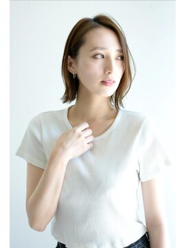 ヘアーアンドスパ フェリーチェ ミチ 野田屋町店(HAIR&SPA felice MICHI) 【felice MICHI島田和也】外ハネミディアム
