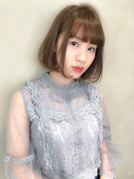 ウィステリアプラスワン 銀座一丁目(WISTERIA PLUS1) 【遠藤】ナチュラルワンカールボブ20代30代40代切りっぱなし