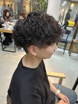 斜めバング グレージュカラー デザインカラー シルキーベージュ