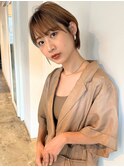 耳掛けショート☆ベージュカラー