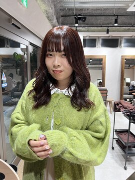 アドア 横浜(ADORE) 【ADORE横浜】ピンクブラウン×ぱっつん前髪