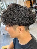 波巻きパーマツイストスパイラルパーマメンズマッシュパーマ