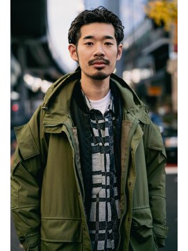 ボンド 三軒茶屋(Bond) 癖毛風パーマ×アップバング【三軒茶屋 メンズカット RYUKI】