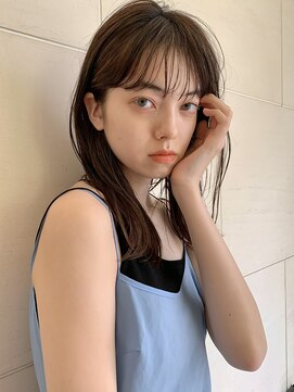 ベル 銀座5丁目店(Belle) シースルーバングが可愛い◎切りっぱなしのミディアム