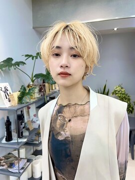 ヴェイン 渋谷(vain) ブロンドショート　ハンサムショート