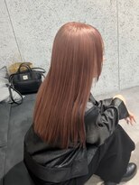 ローレン(Lolen.)&nbsp;ピンクベージュ×ロングヘア/小顔に見せる顔周り