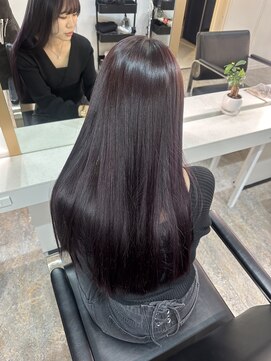 ブレンド 渋谷(BLend) 黒髪ボブルフネビージュ小顔ワンレンスペインカール