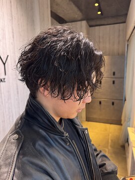 アクシー ヘアーアンドメイク(AXY HAIR&MAKE) 縦落ちウルフパーマウザバング/波ウェーブツイストパーマメンズ