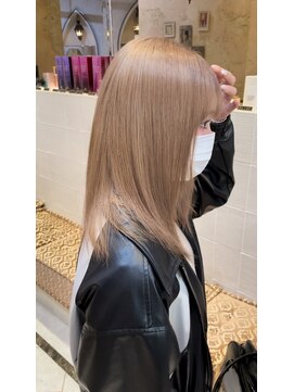 ロンドローズ 名古屋(Lond damaskRose) 顔周り ダブルカラー 名駅 ブリーチ 髪質改善 ボブ 韓国271