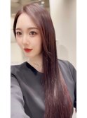 髪質改善ピンクバイオレットカラー