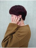 マッシュショート×チェリーピンク
