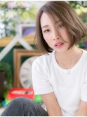 アシンメトリー前下がり無造作ナチュラルボブh3大宮20代30代40代