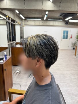 タメ(tame-) サーフカール/フェザーパーマ/ブルーブラック【都賀/メンズ】