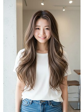 フュージョンファイブ(FUSION5) レイヤーロングベージュ20代30代40代くびれエクステ韓国ヘア