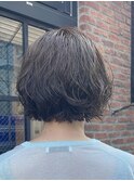 0代40代大人可愛い小顔くせ毛風パーマミニボブパーマ