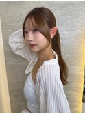 暗めカラー/韓国風巻き/レイヤーカット/髪質改善/縮毛矯正/池袋
