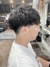 メンズカット+シャドウパーマ¥11000#スパイラルパーマ#メンズパーマ#鹿児島