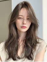 ケイバイミシェリー(kei by misherry)&nbsp;レイヤーカットミントグレージュロングウルフカットヘーゼル韓国