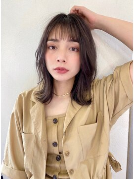 レイラバイアフロート 吉祥寺(Lila by afloat) グレージュのくびれロブ/ワンカール【アフロート吉祥寺 緒方】