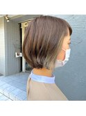 ショートボブ＆イヤリングカラー/30代/40代/50代　担当：小林