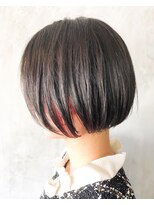 ミニボブ×インナーカラー×暖色系カラー《表参道/外苑前》
