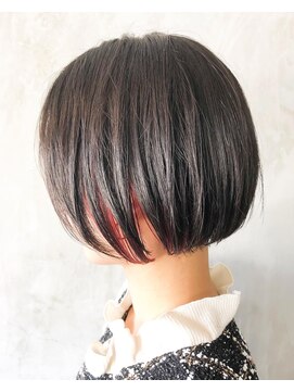 サクラ オモテサンドウ(SAKURA) ミニボブ×インナーカラー×暖色系カラー《表参道/外苑前》