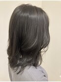 暗髪で叶うアッシュグレー
