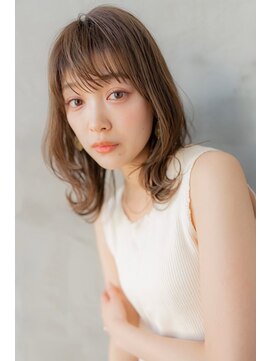 オースティン 登戸向ケ丘遊園(AUSTIN) 大人かわいい前髪セシルカットココアブラウンフリンジウェーブ