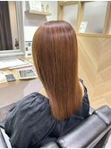 髪質改善×ツヤ髪ストレート×斜めバング
