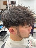 波巻きスパイラルパーマメンズマッシュパーマツイストパーマ