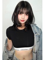 ランズ(LANDS) ミディアム レイヤーカット 【韓国ヘア 大阪 梅田】