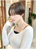 大人マッシュショートシースルーバング前髪長め30代40代50代